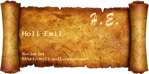 Holl Emil névjegykártya