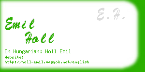 emil holl business card